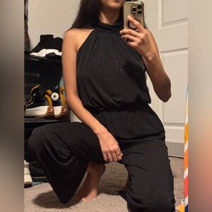 Elegant Shimmer Black Jumpsuit
